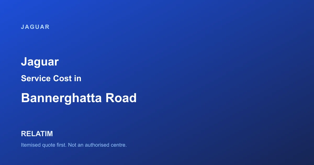 Jaguar Service Cost in Bannerghatta Road, Bangalore